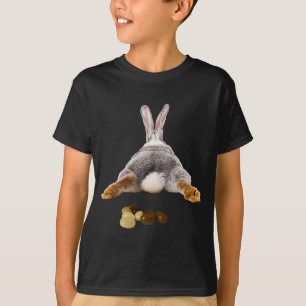 Easter Bunny Butt Tail Funny Poop Jelly Beans T Sh T-Shirt