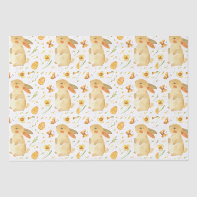 Easter Bunny & Butterflies Tissue Paper (Front)