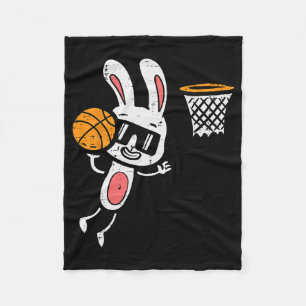 Easter Bunny Bysketbyll Dunk Sports Boys Kids Todd Fleece Blanket