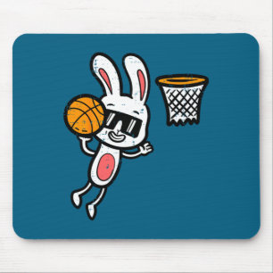Easter bunny bysketbyll dunk sports boys kids todd mouse pad