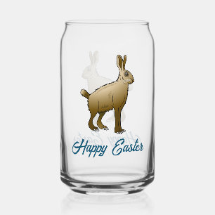 Easter Bunny Can Glass