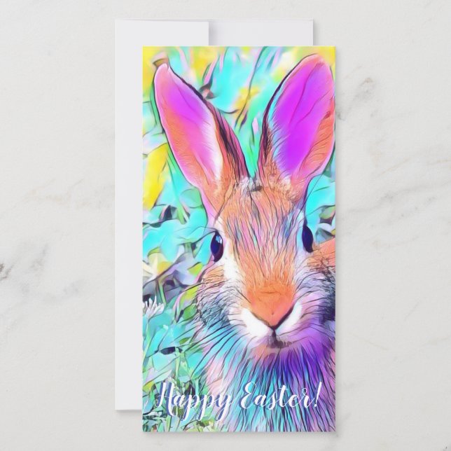 Easter Bunny Card Pastels (Front)