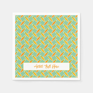 Easter Bunny Carrots Custom Text Spring Garden Napkin