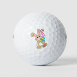 Easter Bunny Carrying Eggs Design Golf Balls