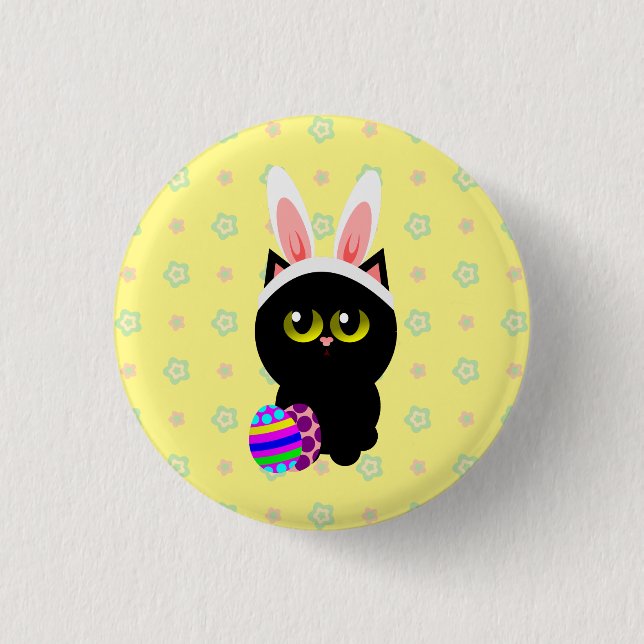 Easter Bunny Cat 3 Cm Round Badge (Front)