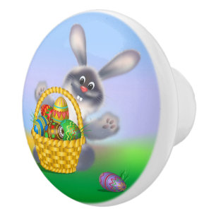 Easter Bunny Ceramic Knob