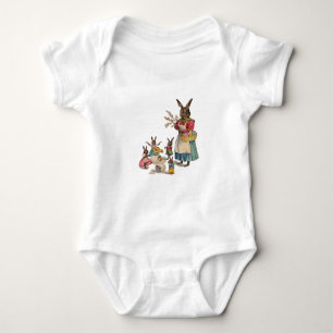 Easter Bunny Chicken Bunny Eggs Baby Bodysuit