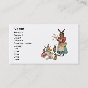 Easter Bunny Chicken Bunny Eggs Business Card