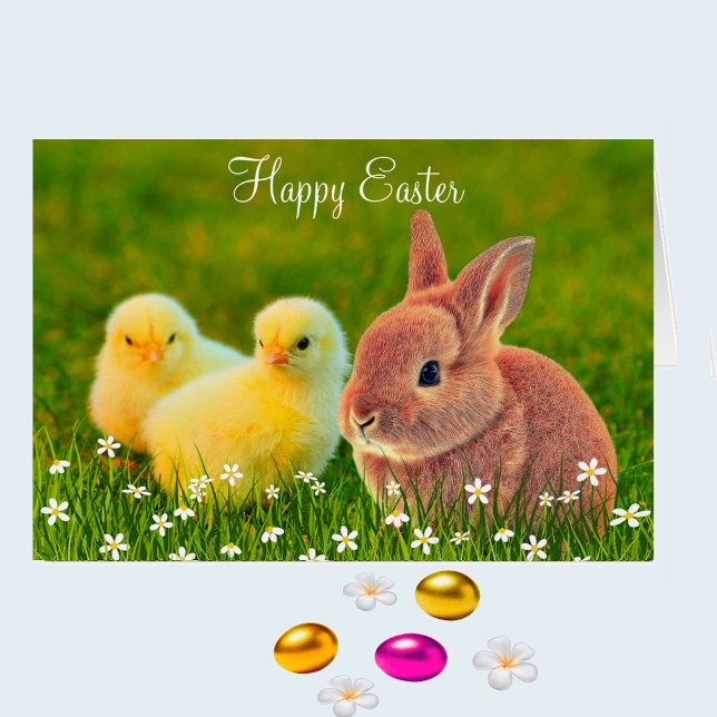Easter Bunny & Chicks with Flowers (Creator Uploaded)
