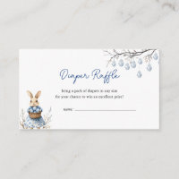 Easter Bunny Chinoiserie Baby Shower Diaper Raffle