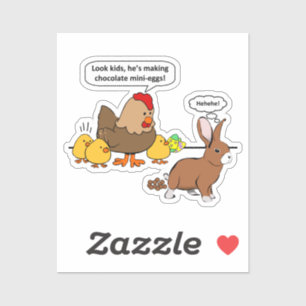 Easter Bunny Chocolate Humour Cutout
