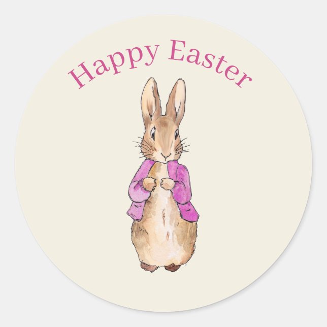 Easter bunny classic round sticker (Front)