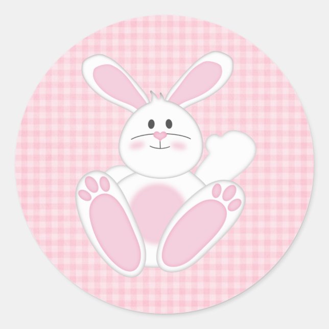 Easter Bunny Classic Round Sticker (Front)
