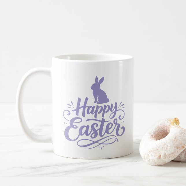 Easter Bunny  Coffee Mug (With Donut)