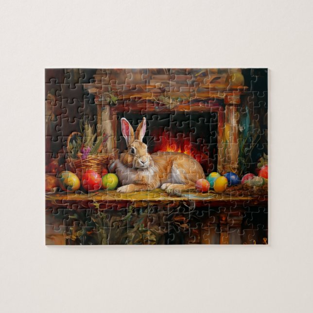 Easter Bunny Colorful Easter eggs  Jigsaw Puzzle (Horizontal)