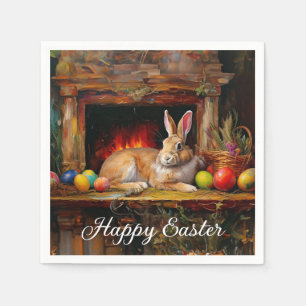 Easter Bunny Colourful Easter eggs Happy Easter Napkin