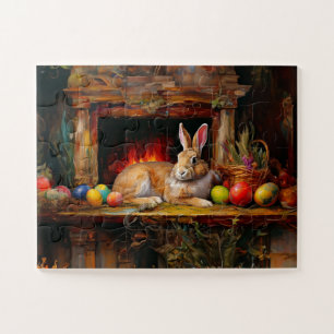 Easter Bunny Colourful Easter eggs  Jigsaw Puzzle