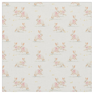 Easter bunny coquette pink fabric