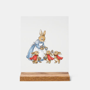 Easter Bunny Cottagecore Vintage Rabbit Women Girl Acrylic Sign