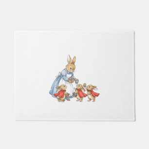 Easter Bunny Cottagecore Vintage Rabbit Women Girl Doormat