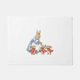 Easter Bunny Cottagecore Vintage Rabbit Women Girl Doormat