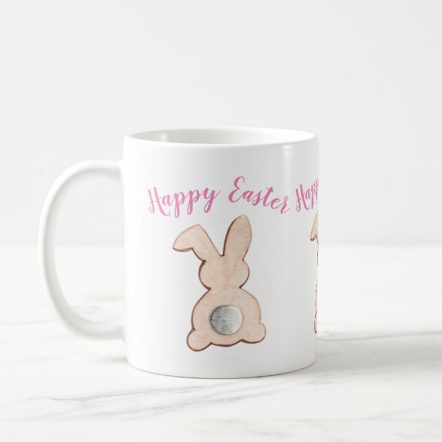 Easter Bunny Cottontail Coffee Mug (Left)