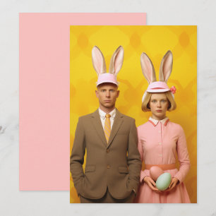 Easter Bunny Couple Invitation