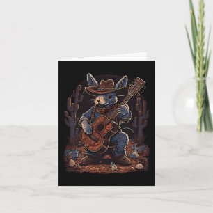Easter Bunny Cowboy For Men Women Country Music  Card