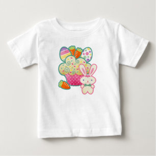 Easter Bunny Cupcake Toddler Ruffled Tshirt