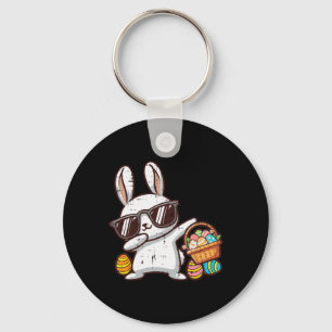 Easter Bunny Dab Egg Hunt Rabbit Toddler Boys Girl Key Ring