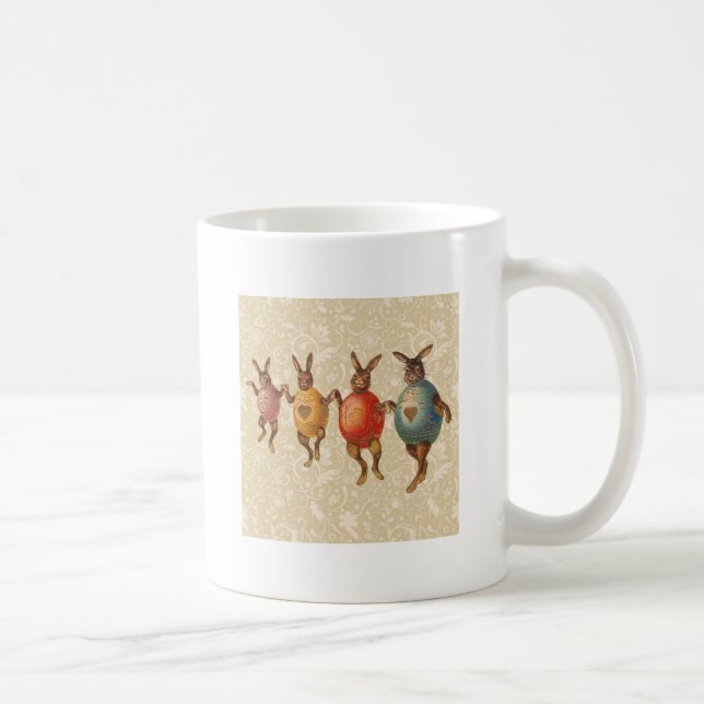 Easter Bunny Dancing Eggs Coffee Mug (Right)