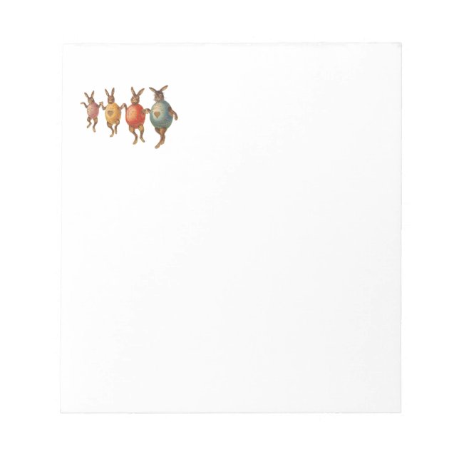 Easter Bunny Dancing Eggs Notepad (Front)
