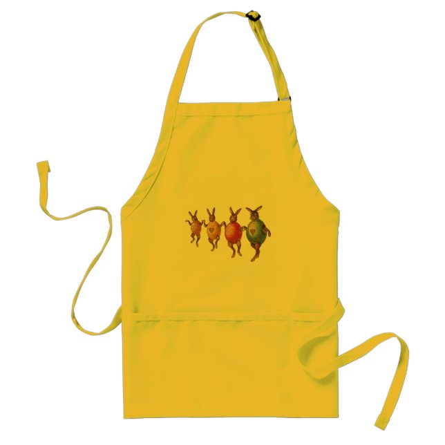 Easter Bunny Dancing Eggs Standard Apron (Front)
