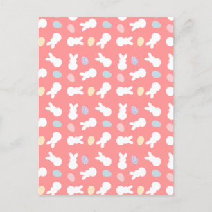 Easter Bunny Decorated Egg Pattern Postcard