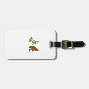 Easter Bunny Dino Bigfoot Sasquatch Trex Men Boys  Luggage Tag
