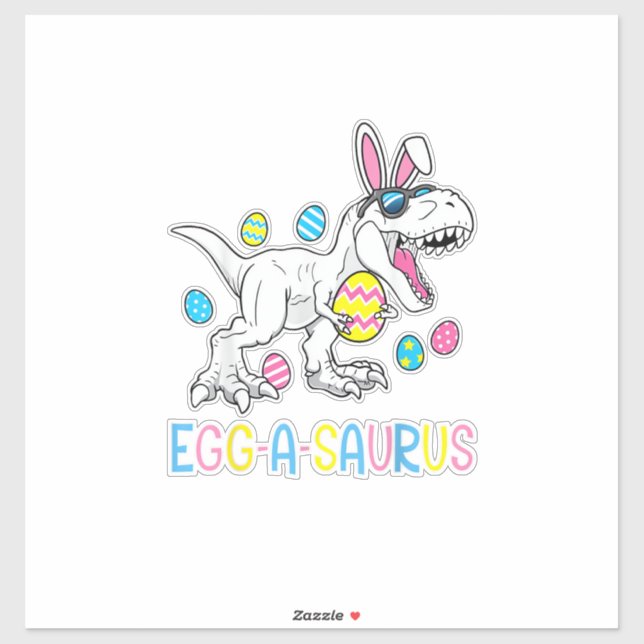 Easter Bunny Dinosaur Egg A Saurus TRex Kids Boys  (Sheet)