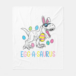 Easter Bunny Dinosaur Egg A Saurus TRex Kids Boys  Fleece Blanket
