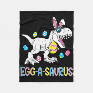 Easter Bunny Dinosaur Egg A Saurus Trex Kids Boys  Fleece Blanket