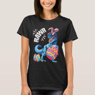 Easter Bunny Dinosaur T Rex Eggs Boys Kids Girl Ra T-Shirt