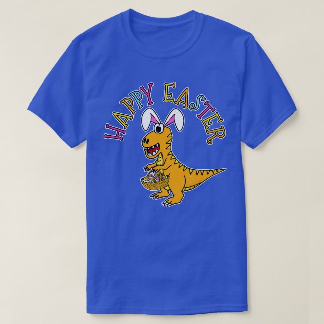 Easter Bunny Dinosaur TRex T-Shirt (Design Front)