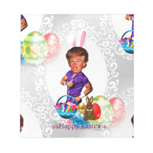 easter bunny donald trump notepad