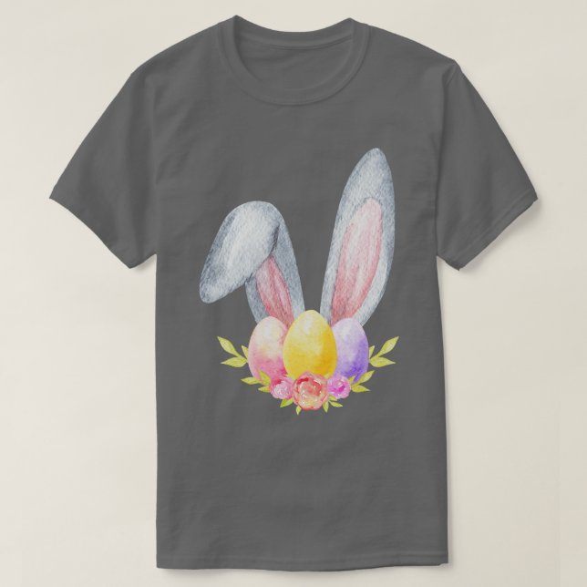 Easter bunny ears and eggs T-Shirt (Design Front)