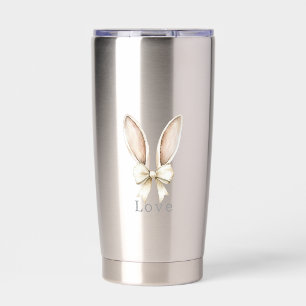 Easter Bunny Ears Bow Love Insulated Tumbler