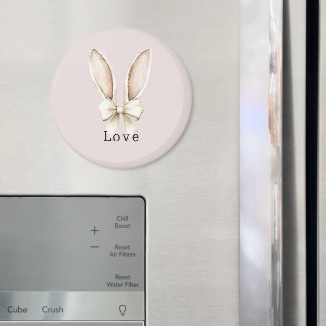Easter Bunny Ears Bow Love Magnet (In Situ (Fridge))