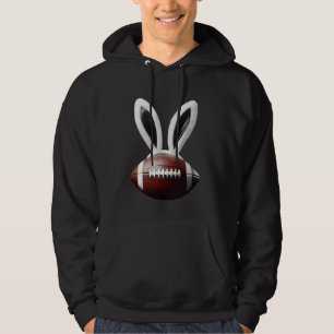 Easter Bunny Ears Football Player Coach Lover Fan Hoodie