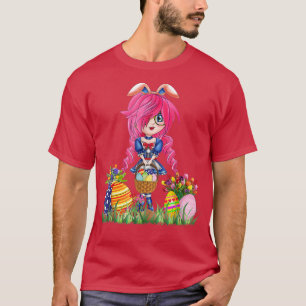 Easter Bunny Ears Japanese Anime Merch Cute Manga  T-Shirt