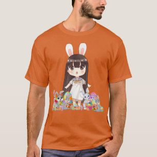 Easter Bunny Ears Japanese Anime Merch Cute Manga  T-Shirt