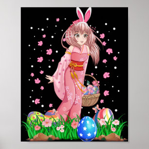 Easter Bunny Ears Kawaii Japanese Anime Manga Teen Poster