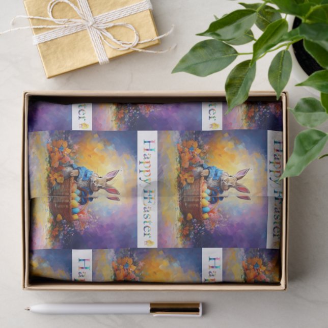 Easter Bunny easter egg basket Tissue Paper (Gift)