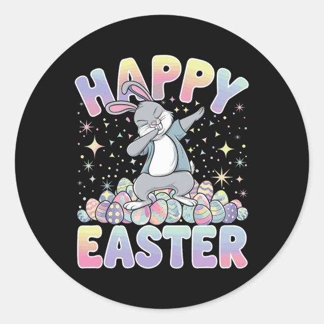 Easter Bunny Easter Egg  Classic Round Sticker (Front)